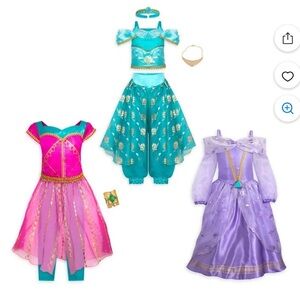 Disney Princess Costume Collection - Pink, Teal, Purple
